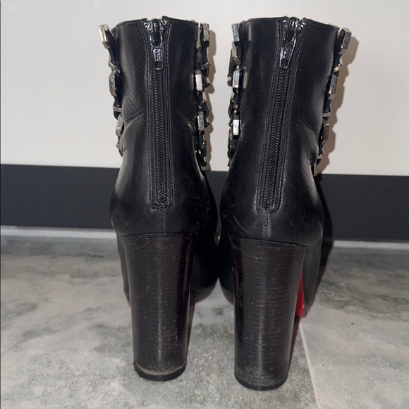 Christian Louboutin Black Leather Ankle Boots - Picture 4 of 8